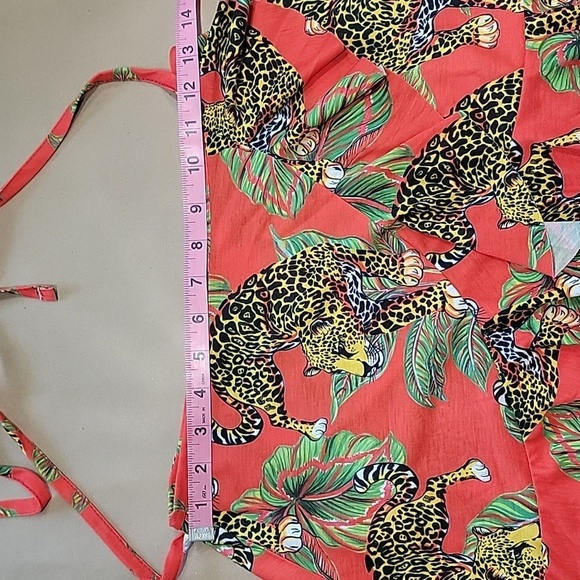 ASOS Swim Jersey Beach Tropical Tiger Print Two-Piece - Picture 7 of 13